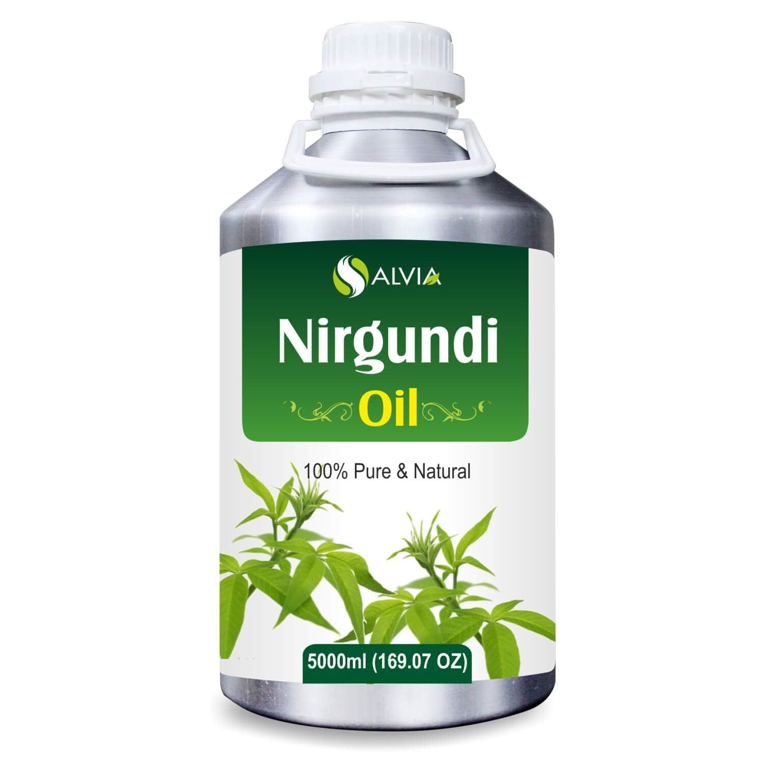 Salvia Natural Essential Oils 5000ml Nirgundi Oil Pure & Natural Essential Oil Undiluted Alleviates Joint & Muscular Pain, Deals With Respiratory Illness, Reduces Swelling, Prevents Grey Hair Salvia Natural Essential Oils 5000ml Nirgundi Oil Pure & Natural Essential Oil Undiluted Alleviates Joint & Muscular Pain, Deals With Respiratory Illness, Reduces Swelling, Prevents Grey Hair